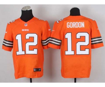 nike nfl jerseys cleveland browns #12 gordon orange[Elite][gordon]