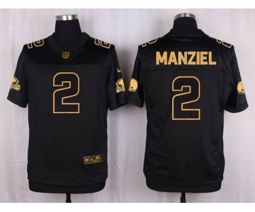 nike nfl jerseys cleveland browns #2 manziel black gold collection[Elite]