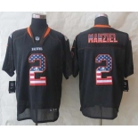 nike nfl jerseys cleveland browns #2 manziel black[Elite USA flag fashion]