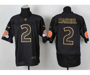 nike nfl jerseys cleveland browns #2 manziel black[Elite gold lettering fashion]