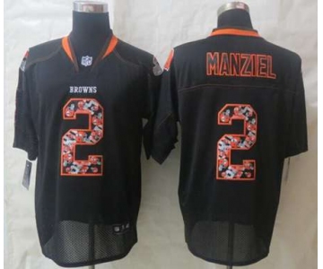 nike nfl jerseys cleveland browns #2 manziel black[Elite united sideline]