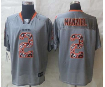 nike nfl jerseys cleveland browns #2 manziel grey[Elite united sideline]