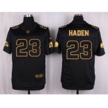 nike nfl jerseys cleveland browns #23 joe haden black gold collection[Elite]