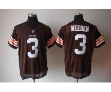 nike nfl jerseys cleveland browns #3 weeden brown[elite]