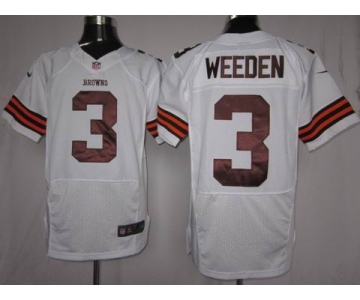 nike nfl jerseys cleveland browns #3 weeden white[Elite]