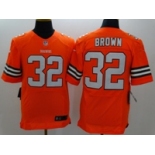 nike nfl jerseys cleveland browns #32 brown orange[Elite]