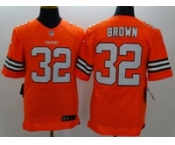 nike nfl jerseys cleveland browns #32 brown orange[Elite]