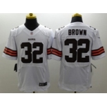 nike nfl jerseys cleveland browns #32 brown white[Elite]