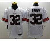 nike nfl jerseys cleveland browns #32 brown white[Elite]