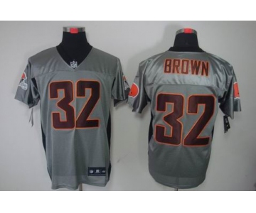 nike nfl jerseys cleveland browns #32 jim brown grey[Elite shadow]