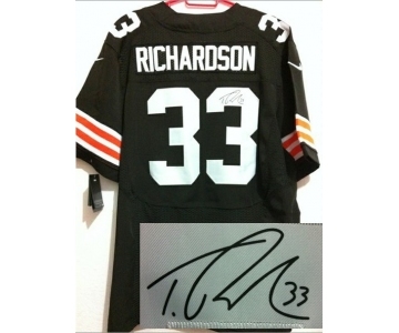 nike nfl jerseys cleveland browns #33 richardson black[Elite signature]