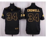 nike nfl jerseys cleveland browns #34 crowell black gold collection[Elite]