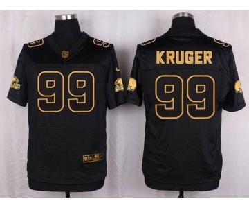 nike nfl jerseys cleveland browns #99 kruger black gold collection[Elite][kruger]