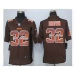 2015 new nike cleveland browns #32 brown brown strobe jerseys[limited]