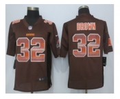 2015 new nike cleveland browns #32 brown brown strobe jerseys[limited]