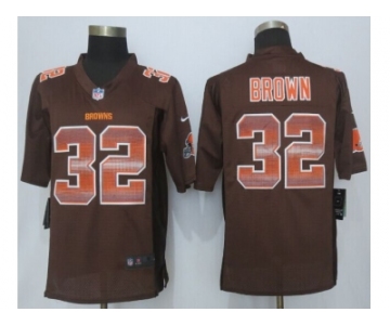 2015 new nike cleveland browns #32 brown brown strobe jerseys[limited]