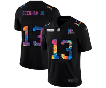 Cleveland Browns #13 Odell Beckham Jr. Men's Nike Multi-Color Black 2020 NFL Crucial Catch Vapor Untouchable Limited Jersey