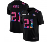 Cleveland Browns #21 Denzel Ward Men's Nike Multi-Color Black 2020 NFL Crucial Catch Vapor Untouchable Limited Jersey