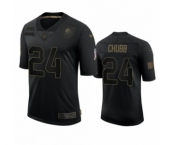 Cleveland Browns #24 Nick Chubb Black 2020 Salute to Service Limited Jersey