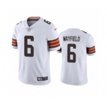 Cleveland Browns #6 Baker Mayfield White 2020 Vapor Limited Jersey