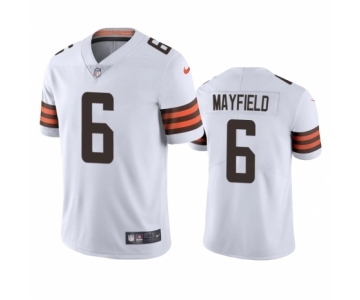 Cleveland Browns #6 Baker Mayfield White 2020 Vapor Limited Jersey