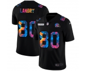 Cleveland Browns #80 Jarvis Landry Men's Nike Multi-Color Black 2020 NFL Crucial Catch Vapor Untouchable Limited Jersey