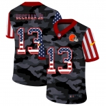 Men New Nike Cleveland Browns #13 Beckham jr 2020 Nike Camo USA Salute to Service Limited Jersey