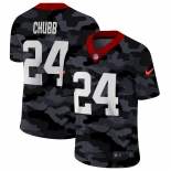 Men New Nike Cleveland Browns #24 Chubb  2020 Nike Camo Salute to Service Limited Jersey