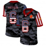 Men New Nike Cleveland Browns #6 Mayfield 2020 Nike Camo USA Salute to Service Limited Jersey