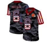 Men New Nike Cleveland Browns #6 Mayfield 2020 Nike Camo USA Salute to Service Limited Jersey