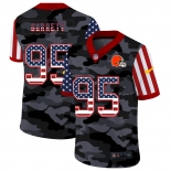 Men New Nike Cleveland Browns #95 Garrett 2020 Nike Camo USA Salute to Service Limited Jersey