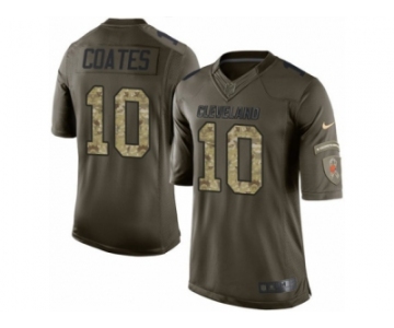 Men Nike Cleveland Browns #10 Sammie Coates Limited Green Salute to Service NFL Jersey