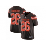 Men Nike Cleveland Browns #26 Derrick Kindred Brown Team Color Vapor Untouchable Limited Player NFL Jersey