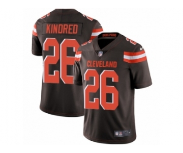 Men Nike Cleveland Browns #26 Derrick Kindred Brown Team Color Vapor Untouchable Limited Player NFL Jersey