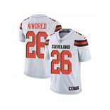 Men Nike Cleveland Browns #26 Derrick Kindred White Vapor Untouchable Limited Player NFL Jersey