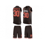 Men Nike Cleveland Browns #30 Jason McCourty Limited Brown Tank Top Suit NFL Jersey