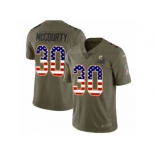 Men Nike Cleveland Browns #30 Jason McCourty Limited Olive USA Flag 2017 Salute to Service NFL Jersey