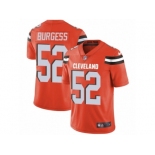 Men Nike Cleveland Browns #52 James Burgess Orange Alternate Vapor Untouchable Limited Player NFL Jersey