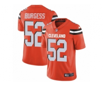 Men Nike Cleveland Browns #52 James Burgess Orange Alternate Vapor Untouchable Limited Player NFL Jersey