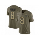 Men Nike Cleveland Browns #8 Kevin Hogan Limited Olive Camo 2017 Salute to Service NFL Jersey