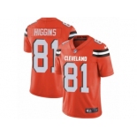 Men Nike Cleveland Browns #81 Rashard Higgins Orange Alternate Vapor Untouchable Limited Player NFL Jersey