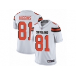 Men Nike Cleveland Browns #81 Rashard Higgins White Vapor Untouchable Limited Player NFL Jersey