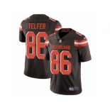 Men Nike Cleveland Browns #86 Randall Telfer Brown Team Color Vapor Untouchable Limited Player NFL Jersey