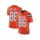 Men Nike Cleveland Browns #86 Randall Telfer Orange Alternate Vapor Untouchable Limited Player NFL Jersey