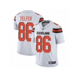 Men Nike Cleveland Browns #86 Randall Telfer White Vapor Untouchable Limited Player NFL Jersey