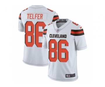 Men Nike Cleveland Browns #86 Randall Telfer White Vapor Untouchable Limited Player NFL Jersey