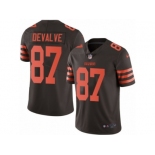 Men Nike Cleveland Browns #87 Seth DeValve Limited Brown Rush Vapor Untouchable NFL Jersey