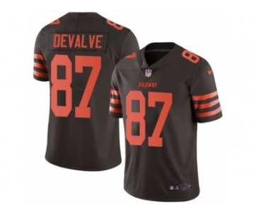 Men Nike Cleveland Browns #87 Seth DeValve Limited Brown Rush Vapor Untouchable NFL Jersey