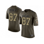 Men Nike Cleveland Browns #87 Seth DeValve Limited Green Salute to Service NFL Jersey