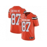 Men Nike Cleveland Browns #87 Seth DeValve Orange Alternate Vapor Untouchable Limited Player NFL Jersey